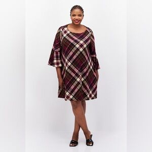 JH Plum Combo Plaid Dress